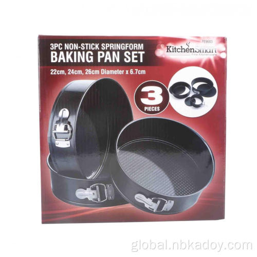 BEAUTIFUL CAKE CASE 3PCS NON STICK SPRINGFORM CAKE TINS Supplier